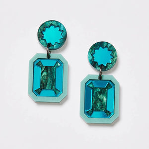 Brilliant drop earrings - Emerald