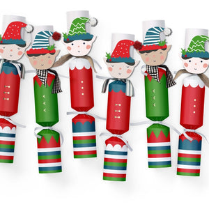 Mistletoe & Merry Characters - Santa's Helper Elves Crackers set of 6
