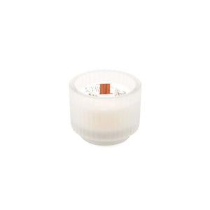 Frosted White Ribbed Glass  5 oz - Cypress & Fir