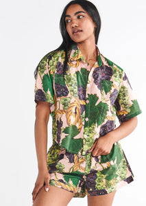 The Vine Organic Cotton Short Sleeve Shirt & Short Pyjama Set