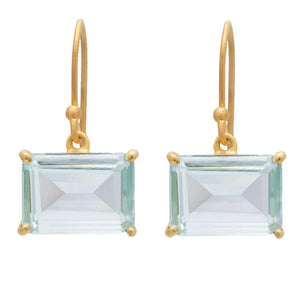 Aquamarine Glass Earrings