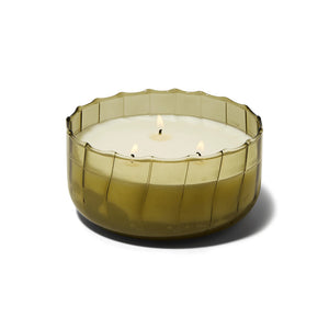 Ribbed Borosilicate Glass Candle 12 oz. - Secret Garden