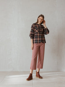 Flannel Blouse in Marino