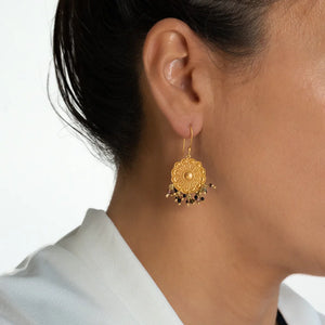 Berber earrings with dangly Multi Tourmaline beads
