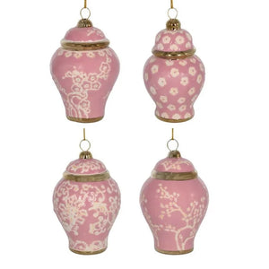 Blossom Ginger Jar Ornament - Pink