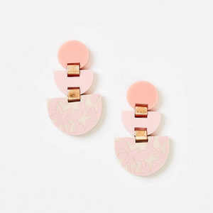 Boat Earrings - Pink